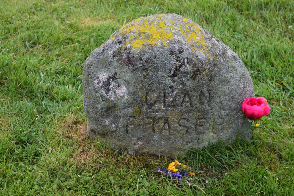 Stone marking the mass graves of Clan Fraser, Culloden Battlefield, Scotland